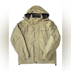 Eddie Bauer Men's Small WeatherEdge Removable Hood Full Zip Waterproof Jacket